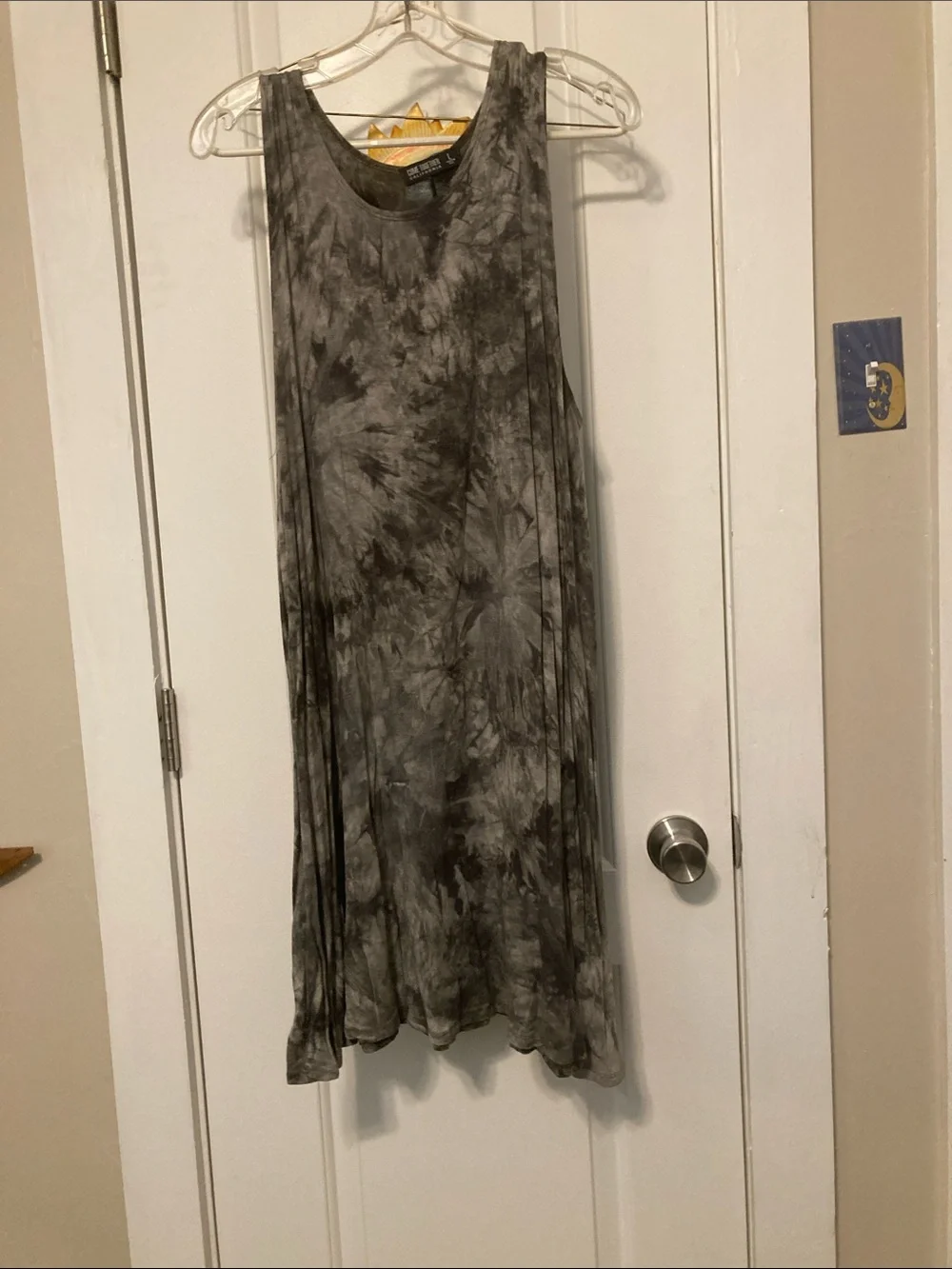 Together Charcoal Tie-Dye Sleeveless Midi Dress - Picture 1 of 3